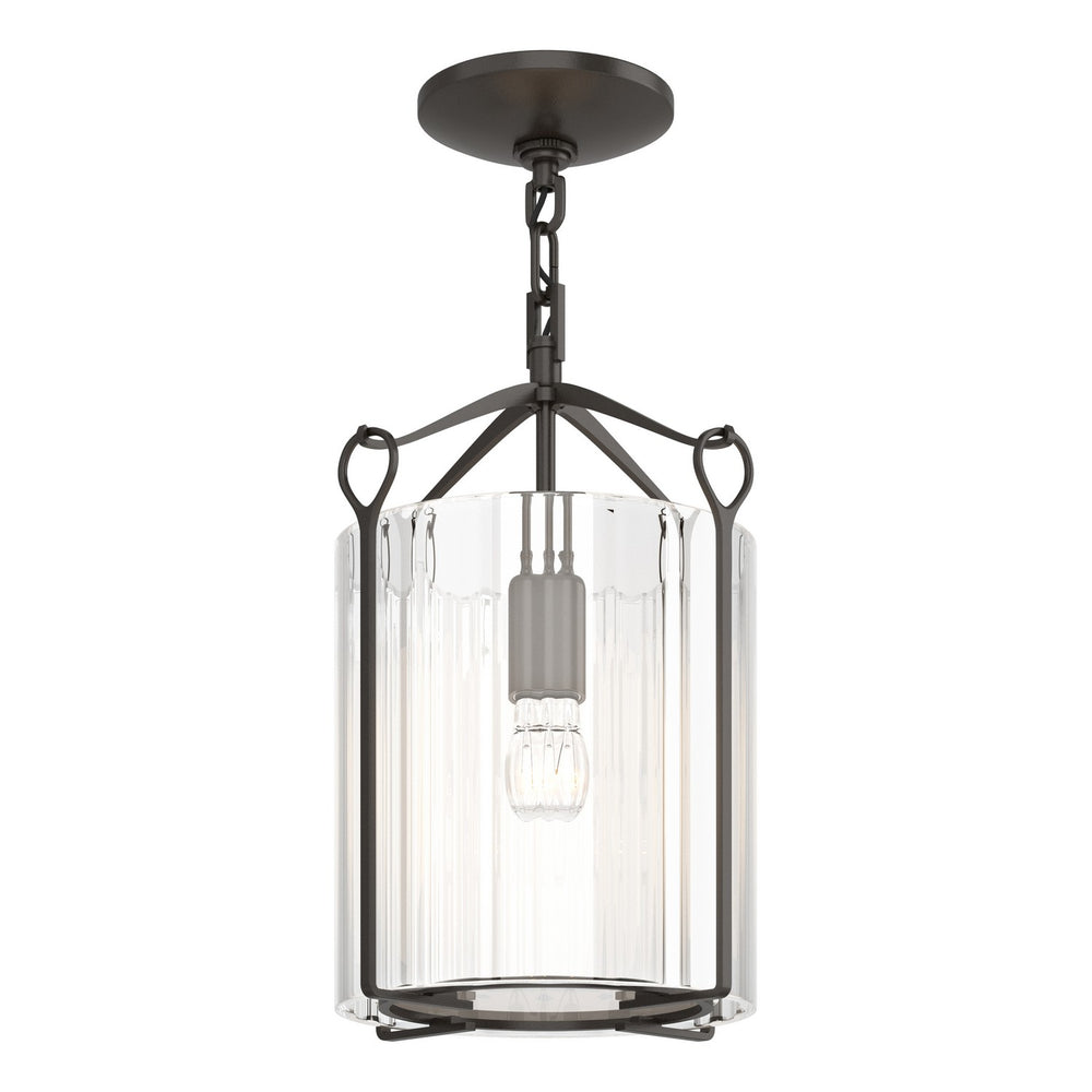 Hubbardton Forge - One Light Semi-Flush Mount - Bow - Oil Rubbed Bronze- Union Lighting Luminaires Decor