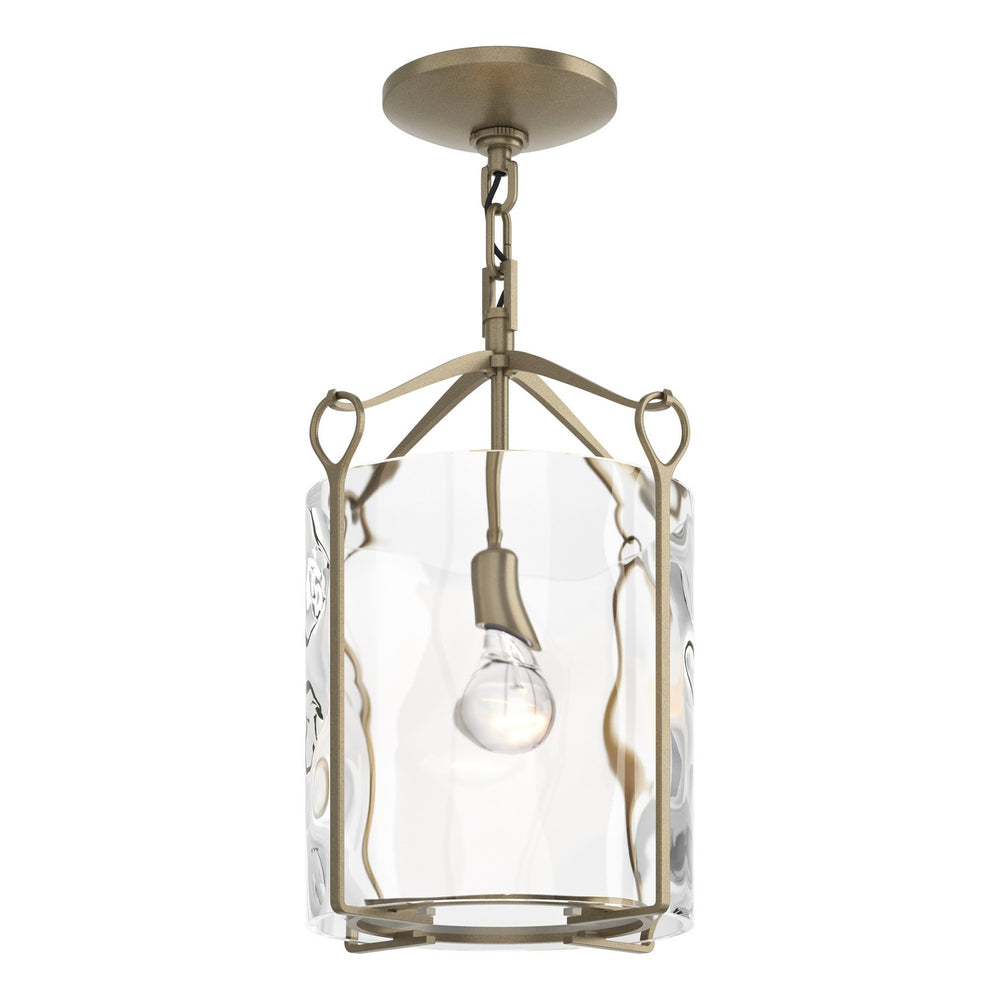 Hubbardton Forge - One Light Semi-Flush Mount - Bow - Soft Gold- Union Lighting Luminaires Decor