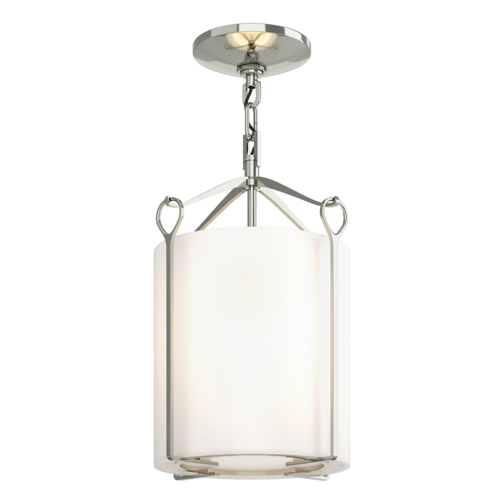 Hubbardton Forge - One Light Semi-Flush Mount - Bow - Sterling- Union Lighting Luminaires Decor