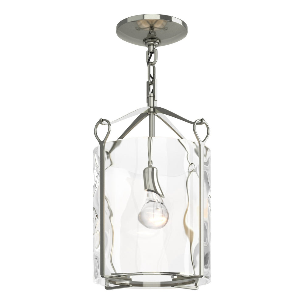 Hubbardton Forge - One Light Semi-Flush Mount - Bow - Sterling- Union Lighting Luminaires Decor