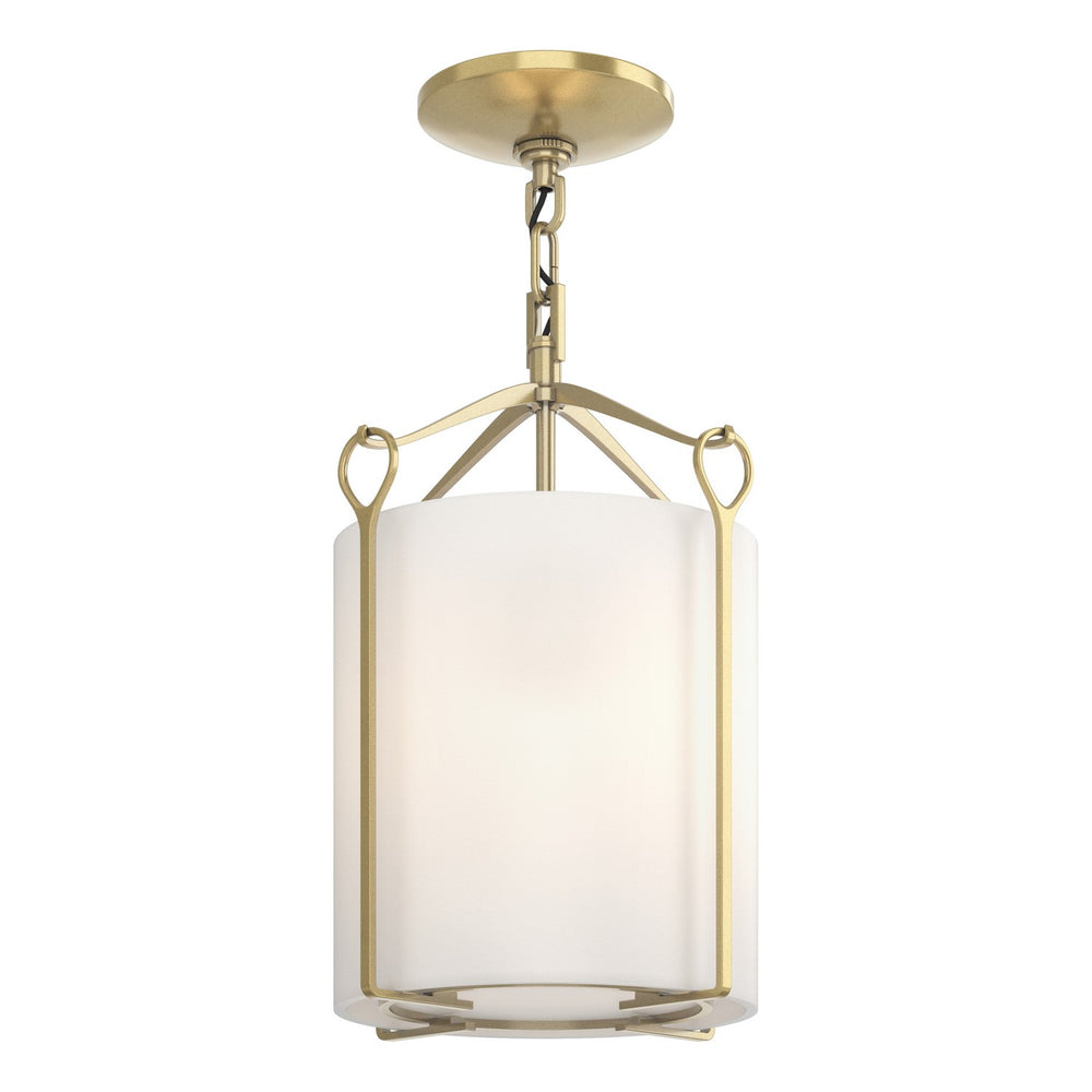 Hubbardton Forge - One Light Semi-Flush Mount - Bow - Modern Brass- Union Lighting Luminaires Decor