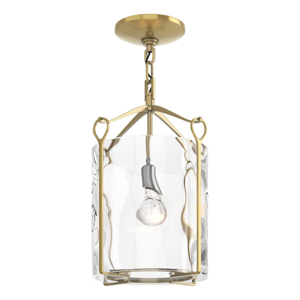 Hubbardton Forge - One Light Semi-Flush Mount - Bow - Modern Brass- Union Lighting Luminaires Decor