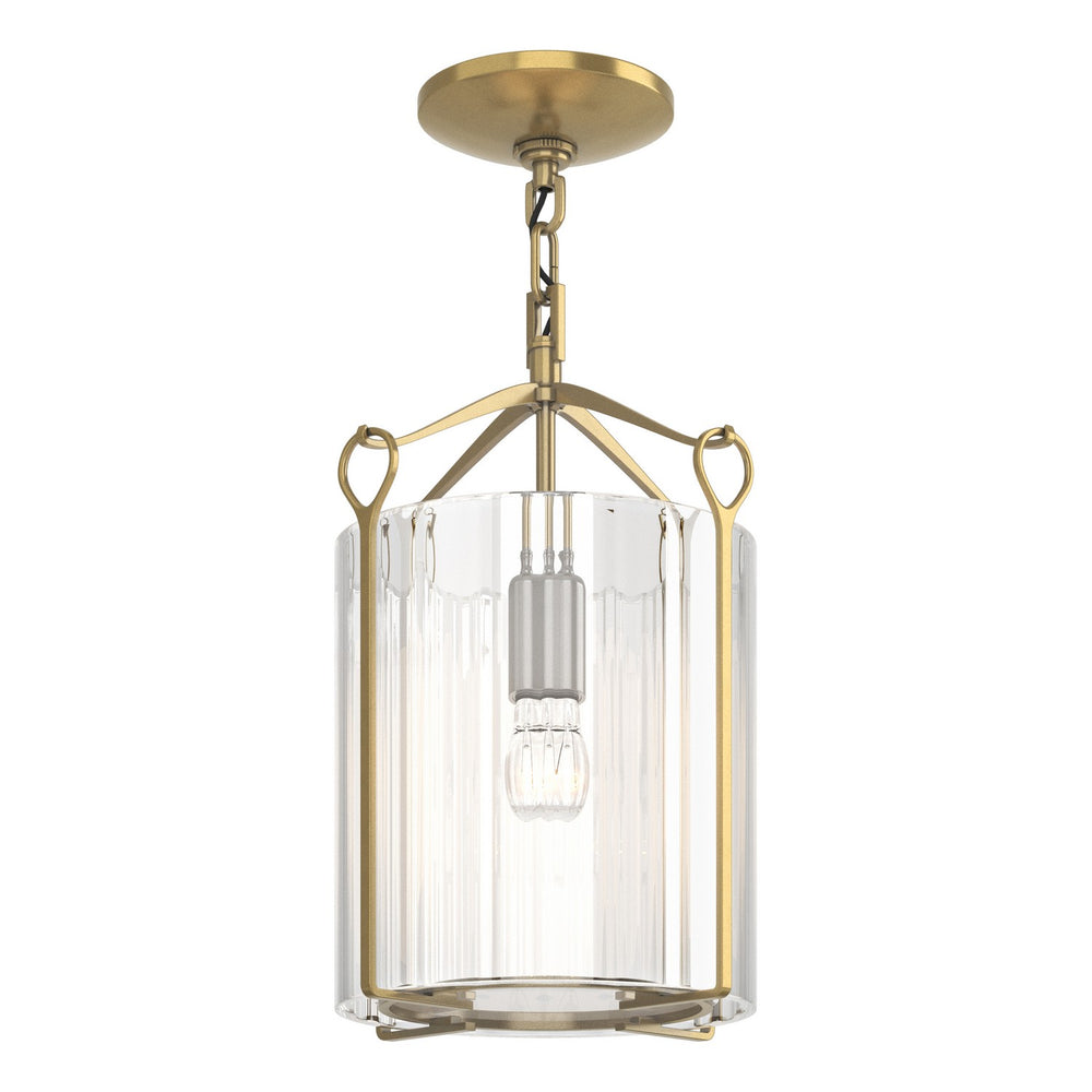 Hubbardton Forge - One Light Semi-Flush Mount - Bow - Modern Brass- Union Lighting Luminaires Decor