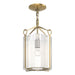 Hubbardton Forge - One Light Semi-Flush Mount - Bow - Modern Brass- Union Lighting Luminaires Decor