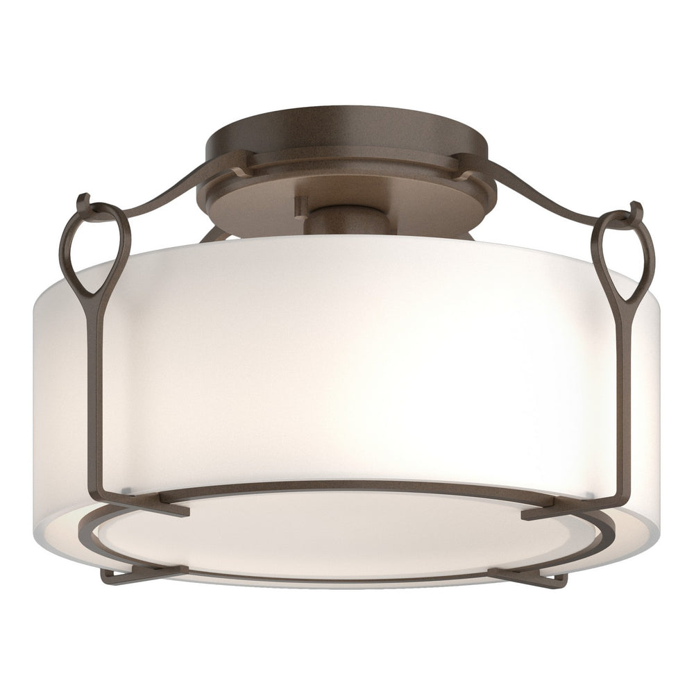 Hubbardton Forge - One Light Semi-Flush Mount - Bow - Bronze- Union Lighting Luminaires Decor
