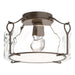 Hubbardton Forge - One Light Semi-Flush Mount - Bow - Bronze- Union Lighting Luminaires Decor