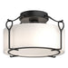 Hubbardton Forge - One Light Semi-Flush Mount - Bow - Black- Union Lighting Luminaires Decor