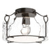 Hubbardton Forge - One Light Semi-Flush Mount - Bow - Oil Rubbed Bronze- Union Lighting Luminaires Decor