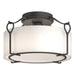 Hubbardton Forge - One Light Semi-Flush Mount - Bow - Natural Iron- Union Lighting Luminaires Decor