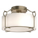 Hubbardton Forge - One Light Semi-Flush Mount - Bow - Soft Gold- Union Lighting Luminaires Decor