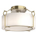 Hubbardton Forge - One Light Semi-Flush Mount - Bow - Modern Brass- Union Lighting Luminaires Decor