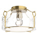 Hubbardton Forge - One Light Semi-Flush Mount - Bow - Modern Brass- Union Lighting Luminaires Decor