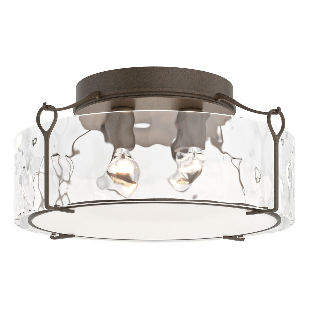 Hubbardton Forge - Four Light Semi-Flush Mount - Bow - Bronze- Union Lighting Luminaires Decor