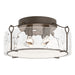 Hubbardton Forge - Four Light Semi-Flush Mount - Bow - Bronze- Union Lighting Luminaires Decor