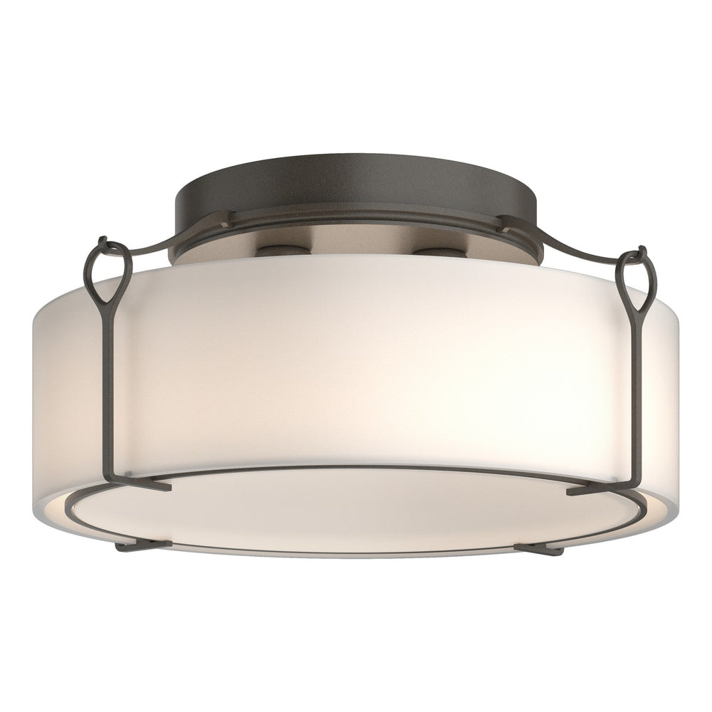 Hubbardton Forge - Four Light Semi-Flush Mount - Bow - Dark Smoke- Union Lighting Luminaires Decor
