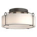 Hubbardton Forge - Four Light Semi-Flush Mount - Bow - Dark Smoke- Union Lighting Luminaires Decor