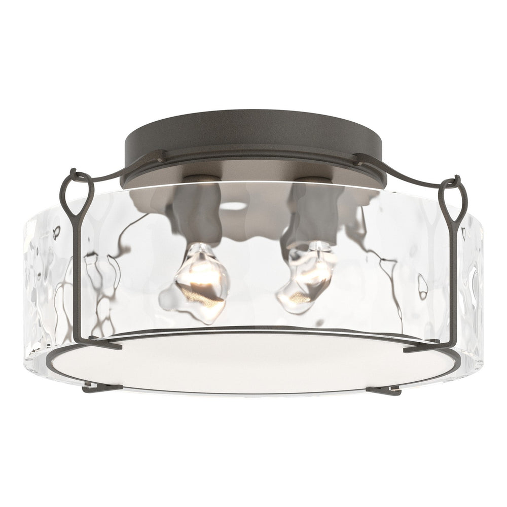 Hubbardton Forge - Four Light Semi-Flush Mount - Bow - Dark Smoke- Union Lighting Luminaires Decor