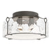 Hubbardton Forge - Four Light Semi-Flush Mount - Bow - Dark Smoke- Union Lighting Luminaires Decor