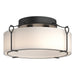 Hubbardton Forge - Four Light Semi-Flush Mount - Bow - Black- Union Lighting Luminaires Decor