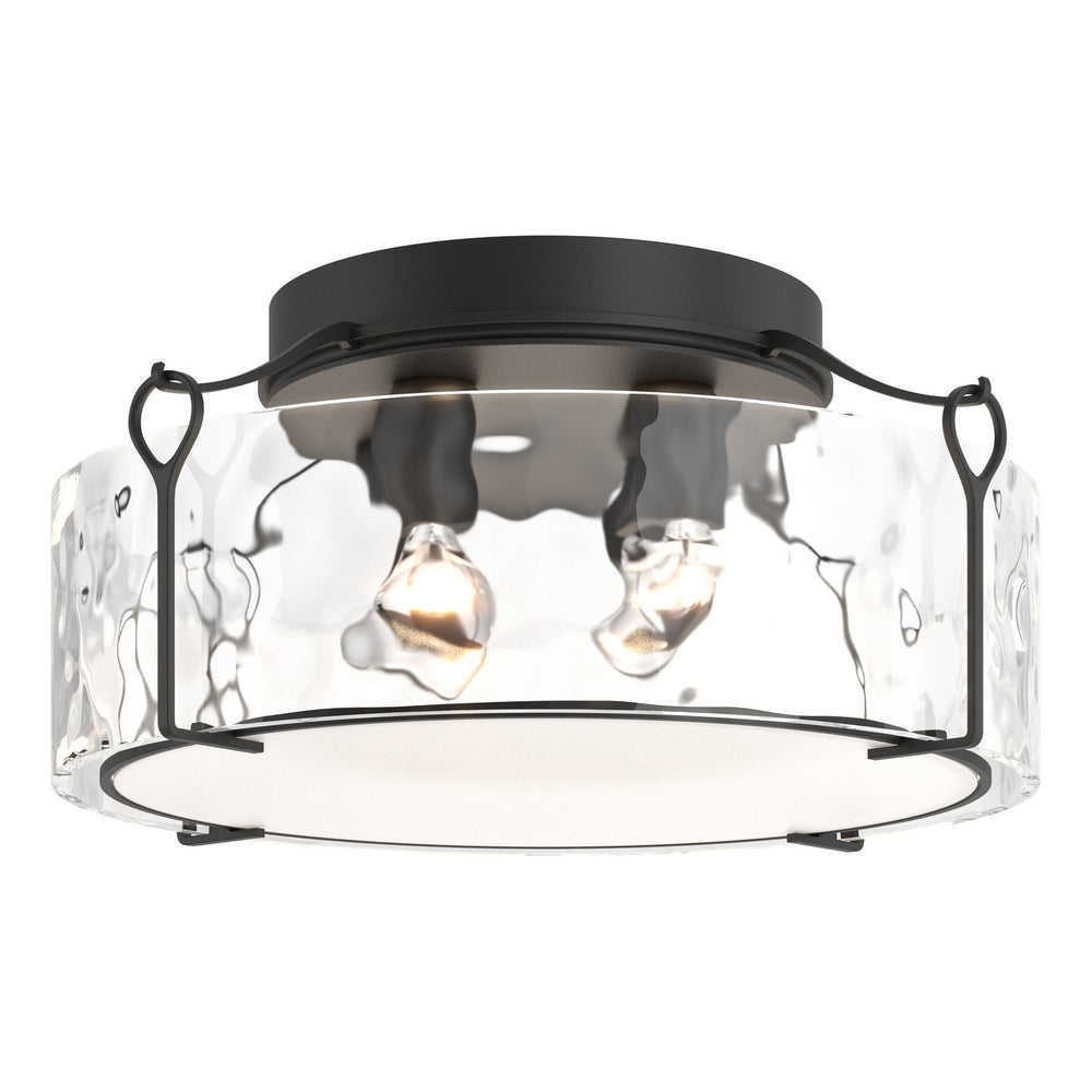 Hubbardton Forge - Four Light Semi-Flush Mount - Bow - Black- Union Lighting Luminaires Decor