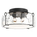 Hubbardton Forge - Four Light Semi-Flush Mount - Bow - Black- Union Lighting Luminaires Decor