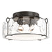 Hubbardton Forge - Four Light Semi-Flush Mount - Bow - Oil Rubbed Bronze- Union Lighting Luminaires Decor