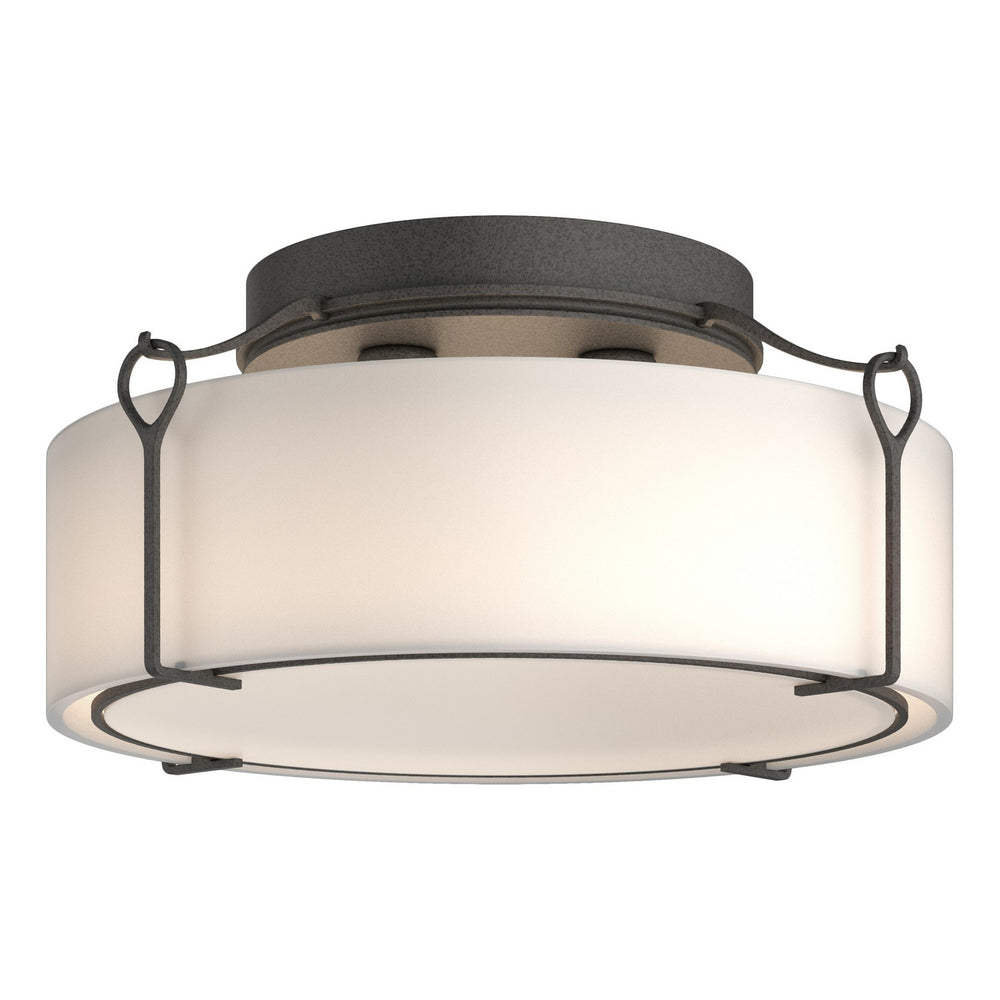Hubbardton Forge - Four Light Semi-Flush Mount - Bow - Natural Iron- Union Lighting Luminaires Decor