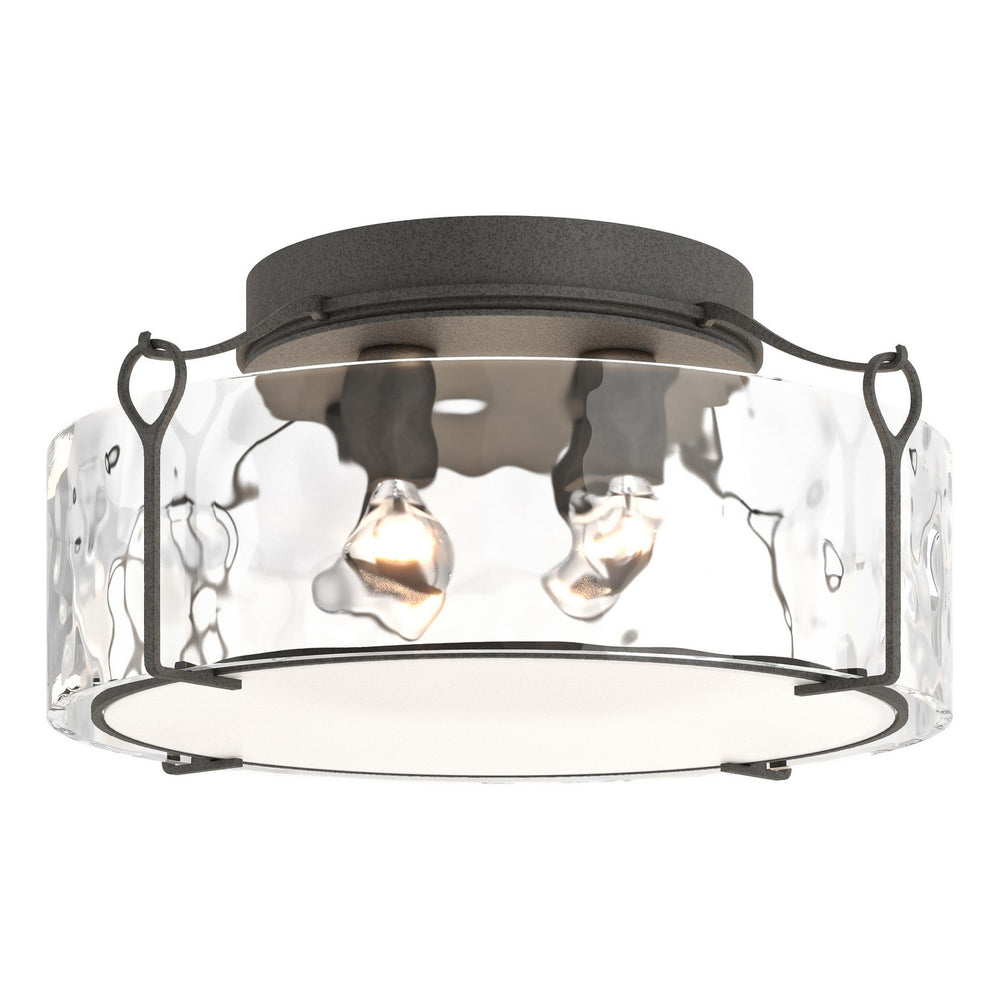 Hubbardton Forge - Four Light Semi-Flush Mount - Bow - Natural Iron- Union Lighting Luminaires Decor