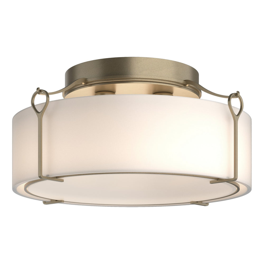 Hubbardton Forge - Four Light Semi-Flush Mount - Bow - Soft Gold- Union Lighting Luminaires Decor