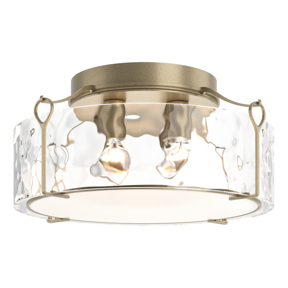 Hubbardton Forge - Four Light Semi-Flush Mount - Bow - Soft Gold- Union Lighting Luminaires Decor