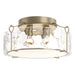Hubbardton Forge - Four Light Semi-Flush Mount - Bow - Soft Gold- Union Lighting Luminaires Decor