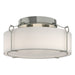 Hubbardton Forge - Four Light Semi-Flush Mount - Bow - Sterling- Union Lighting Luminaires Decor