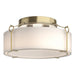 Hubbardton Forge - Four Light Semi-Flush Mount - Bow - Modern Brass- Union Lighting Luminaires Decor