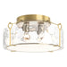 Hubbardton Forge - Four Light Semi-Flush Mount - Bow - Modern Brass- Union Lighting Luminaires Decor