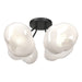 Hubbardton Forge - Four Light Semi-Flush Mount - Ume - Black- Union Lighting Luminaires Decor