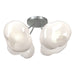 Hubbardton Forge - Four Light Semi-Flush Mount - Ume - Vintage Platinum- Union Lighting Luminaires Decor