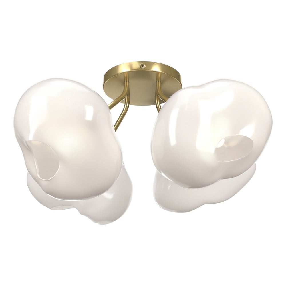 Hubbardton Forge - Four Light Semi-Flush Mount - Ume - Modern Brass- Union Lighting Luminaires Decor