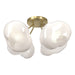 Hubbardton Forge - Four Light Semi-Flush Mount - Ume - Modern Brass- Union Lighting Luminaires Decor