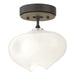 Hubbardton Forge - One Light Semi-Flush Mount - Ume - Dark Smoke- Union Lighting Luminaires Decor