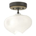 Hubbardton Forge - One Light Semi-Flush Mount - Ume - Dark Smoke- Union Lighting Luminaires Decor