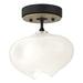 Hubbardton Forge - One Light Semi-Flush Mount - Ume - Black- Union Lighting Luminaires Decor