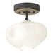 Hubbardton Forge - One Light Semi-Flush Mount - Ume - Natural Iron- Union Lighting Luminaires Decor