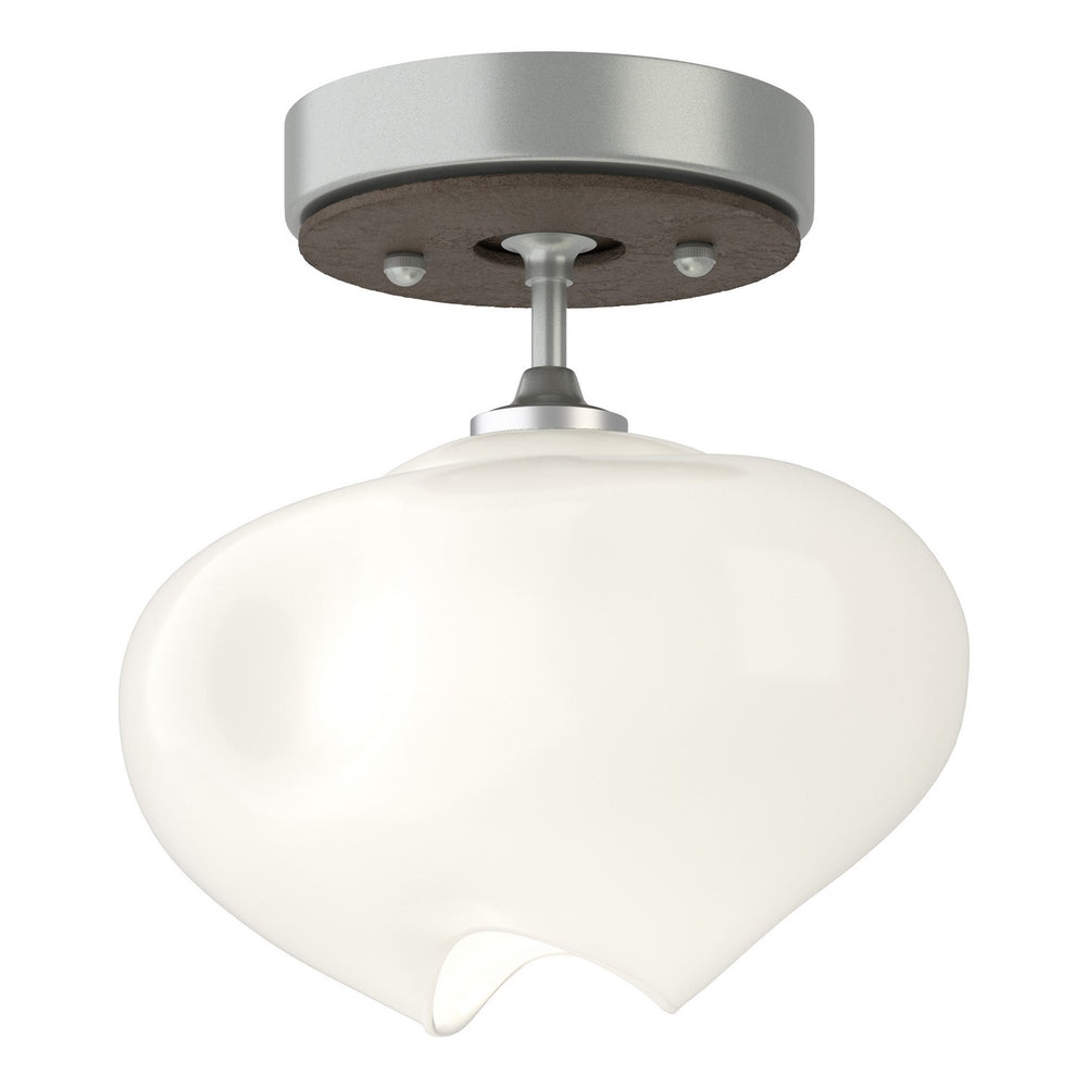 Hubbardton Forge - One Light Semi-Flush Mount - Ume - Vintage Platinum- Union Lighting Luminaires Decor