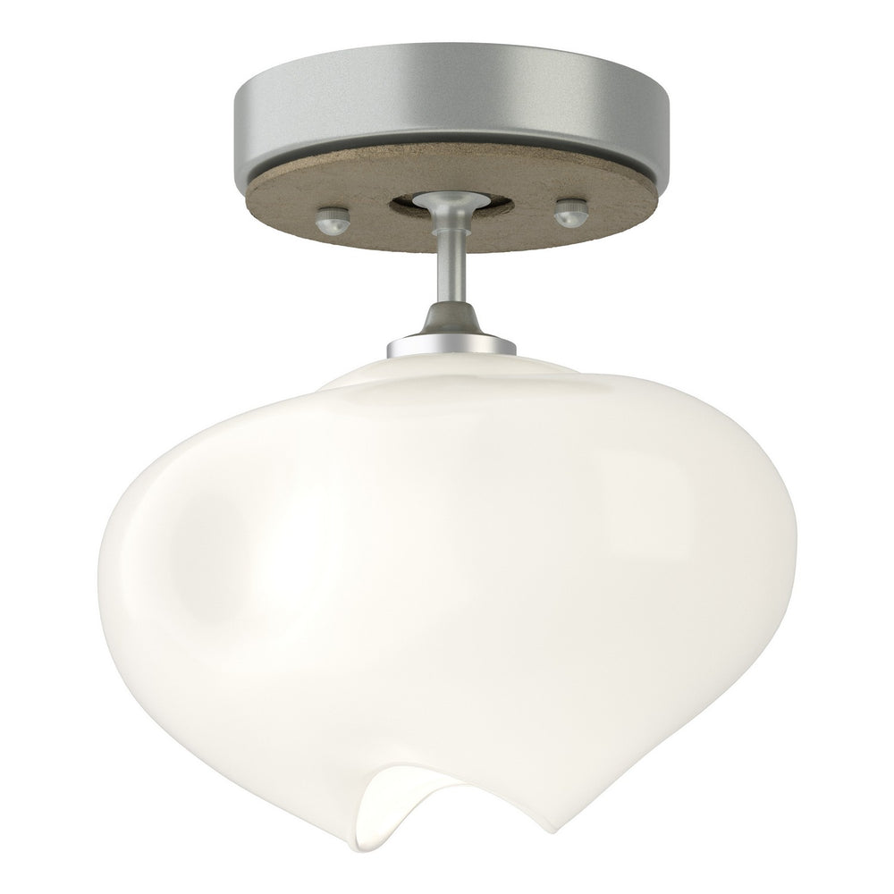 Hubbardton Forge - One Light Semi-Flush Mount - Ume - Vintage Platinum- Union Lighting Luminaires Decor