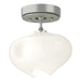 Hubbardton Forge - One Light Semi-Flush Mount - Ume - Vintage Platinum- Union Lighting Luminaires Decor