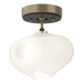 Hubbardton Forge - One Light Semi-Flush Mount - Ume - Soft Gold- Union Lighting Luminaires Decor