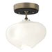 Hubbardton Forge - One Light Semi-Flush Mount - Ume - Soft Gold- Union Lighting Luminaires Decor