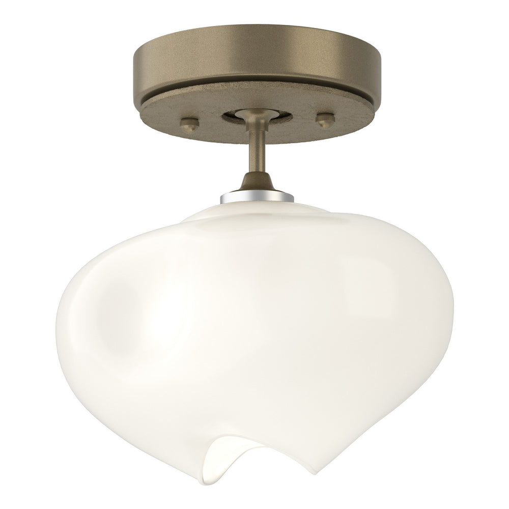 Hubbardton Forge - One Light Semi-Flush Mount - Ume - Soft Gold- Union Lighting Luminaires Decor