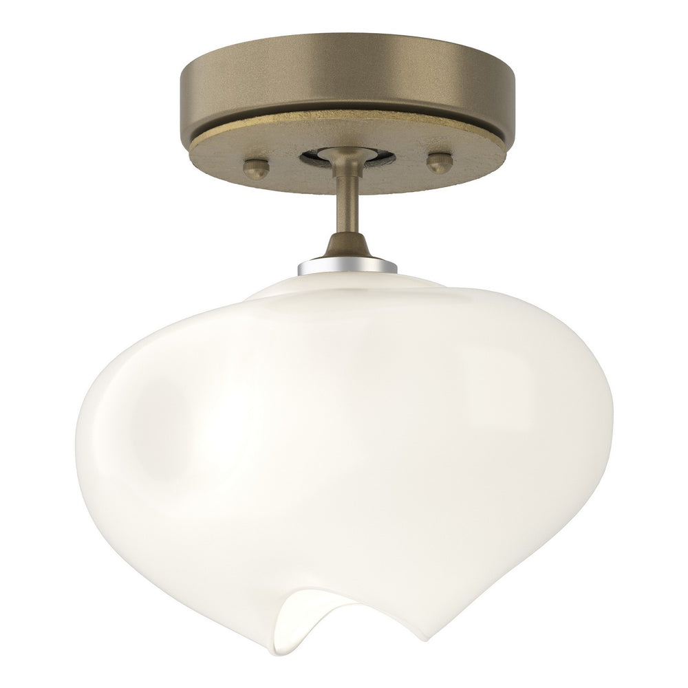 Hubbardton Forge - One Light Semi-Flush Mount - Ume - Soft Gold- Union Lighting Luminaires Decor