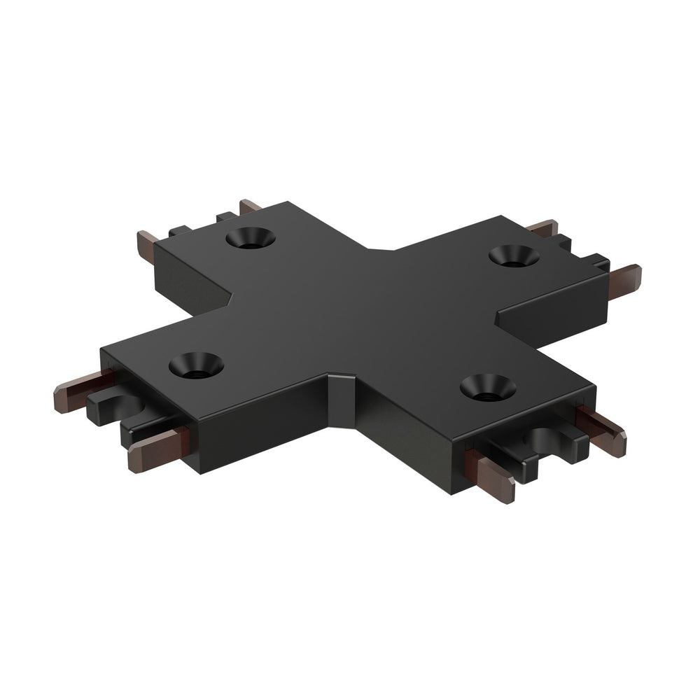 ET2 - Track 4-way X Connector - Continuum - Track - Black- Union Lighting Luminaires Decor